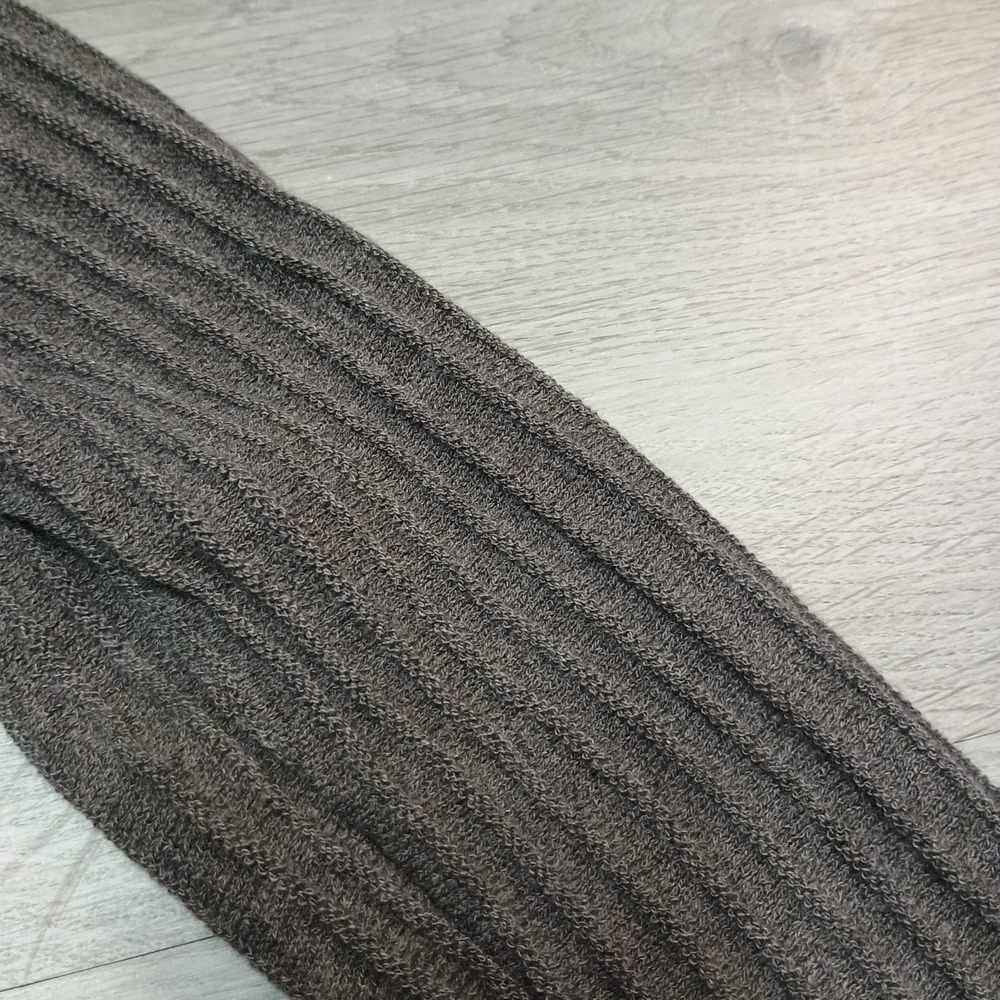 Eileen Fisher Italian Yarn 100% Wool Grey Long Sleeve Dress Ribbed Pleated XXS - Picture 3 of 7